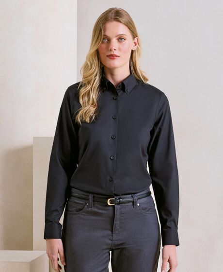 Premier Ladies Supreme Long Sleeve Oxford Shirt Thumbnail