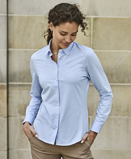 Tee Jays Ladies Active Long Sleeve Stretch Shirt Thumbnail
