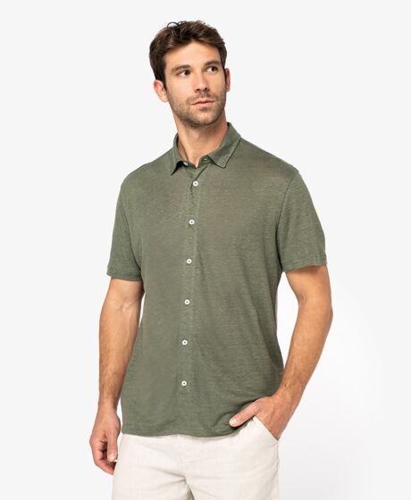 Spasso Short Sleeve Linen Shirt Thumbnail