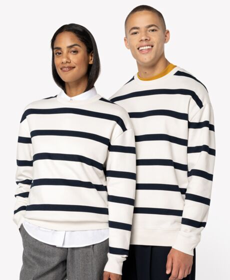 Native Spirit Unisex Striped Crew Neck Sweatshirt Thumbnail