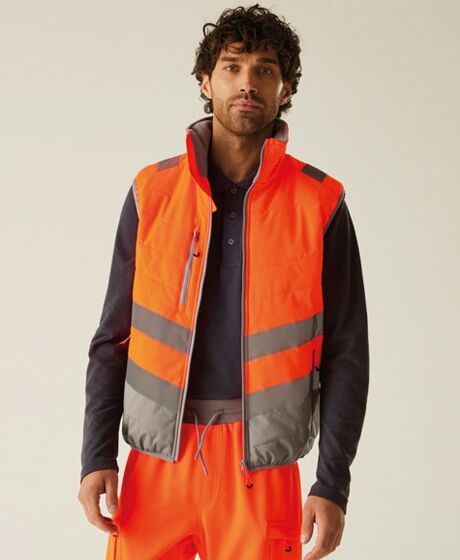 Regatta High Visibility Two Tone Thermal Baffle Bodywarmer Thumbnail