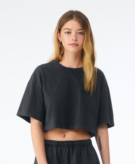 Women’s heavyweight washed cropped tee Thumbnail