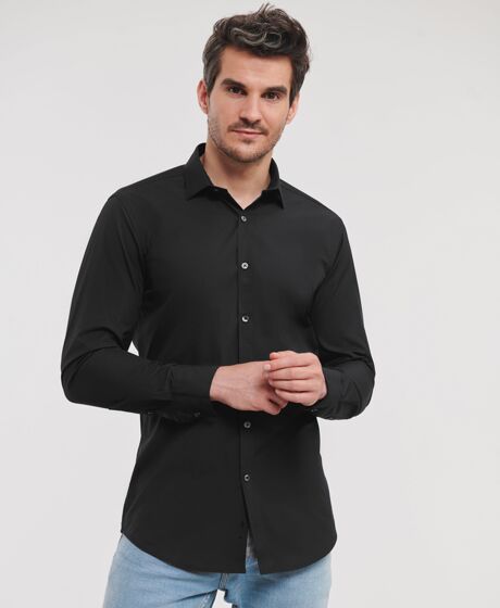 Russell Athletic Collection Long Sleeve Ultimate Stretch Shirt Thumbnail