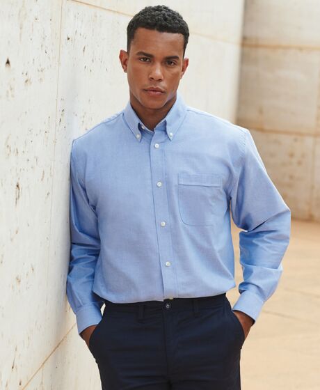 Henbury Long Sleeve Classic Oxford Shirt Thumbnail