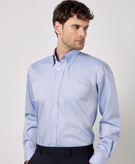Kustom Kit Premium Long Sleeve Classic Fit Oxford Shirt Thumbnail