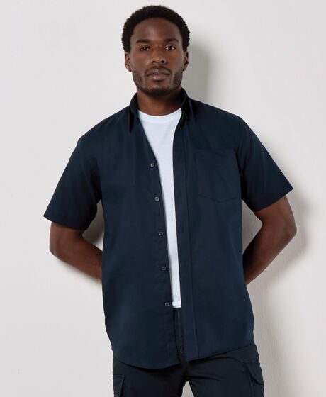 Kustom Kit Short Sleeve Classic Fit Workwear Oxford Shirt Thumbnail