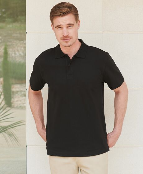 Henbury Unisex Stretch Cotton Piqué Polo Shirt Thumbnail