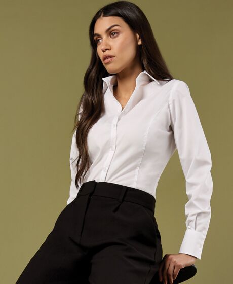 Kustom Kit Ladies Long Sleeve Tailored Business Shirt Thumbnail