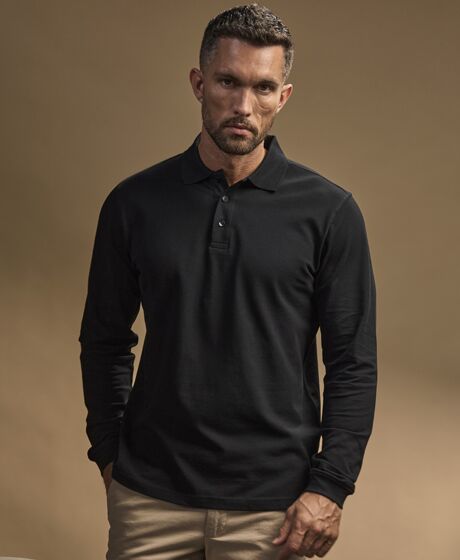 Tee Jays Luxury Stretch Long Sleeve Polo Shirt Thumbnail