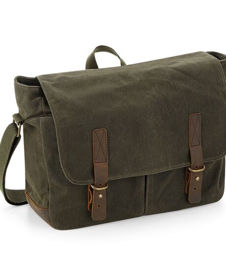 Quadra Heritage Waxed Canvas Messenger Bag Thumbnail