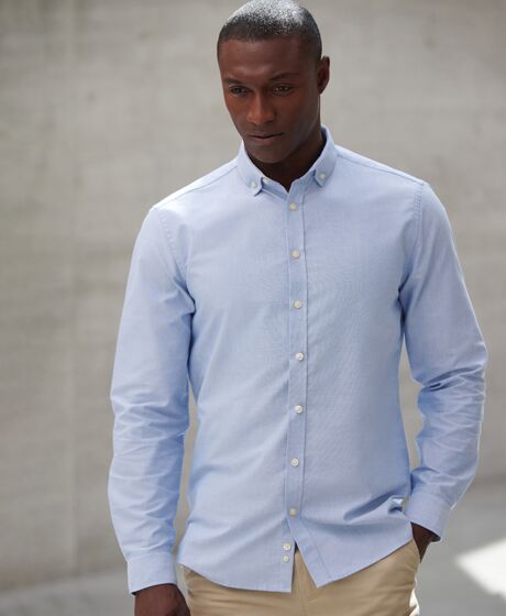 Henbury Modern Long Sleeve Regular Fit Oxford Shirt Thumbnail