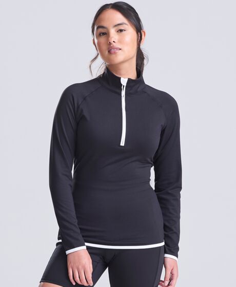 AWDis Cool Girlie Half Zip Sweat Top Thumbnail